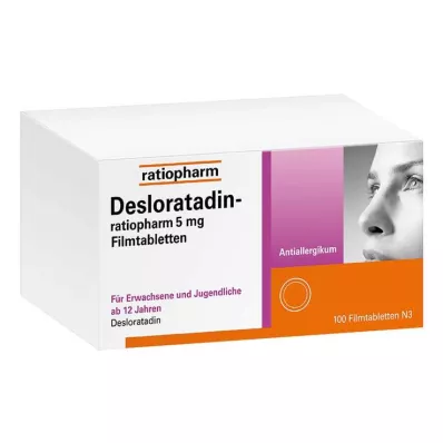 DESLORATADIN-ratiopharm 5 mg filmsko obložene tablete, 100 kosov