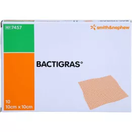 BACTIGRAS Antiseptična parafinska gaza 10x10 cm, 10 kosov