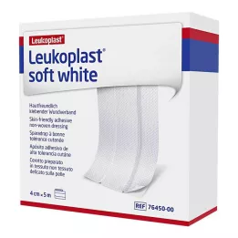 LEUKOPLAST mehki beli omet 4 cmx5 m, zvitek, 1 kos
