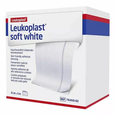 LEUKOPLAST mehki beli omet 8 cmx5 m, zvitek, 1 kos