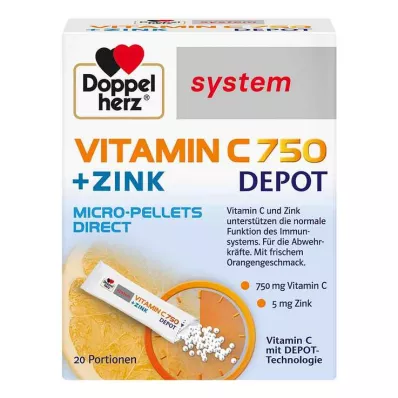 Doppelherz Vitamin C 750 Depot sistem peleti, 20 kos
