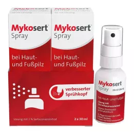 MYKOSERT Sprej za kožo in atletsko stopalo, 2X30 ml