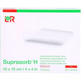 SUPRASORB H Hydrocoll.bandaža tanka 10x10 cm, 10 kosov
