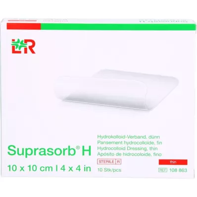 SUPRASORB H Hydrocoll.bandaža tanka 10x10 cm, 10 kosov