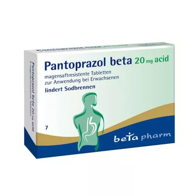 PANTOPRAZOL beta 20 mg kisline enterično obložene tablete, 7 kosov PANTOPRAZOL beta 20 mg kisline enterično obložene tablete, 7 kosov