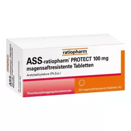 ASS-ratiopharm PROTECT 100 mg enterijsko obložene tablete, 50 kosov