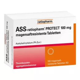 ASS-ratiopharm PROTECT 100 mg enterijsko obložene tablete, 100 kosov