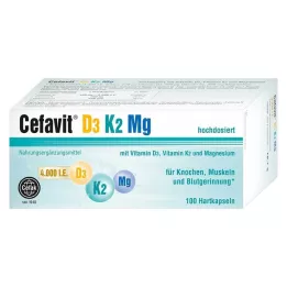 CEFAVIT D3 K2 Mg 4.000 I.U. trde kapsule, 100 kosov