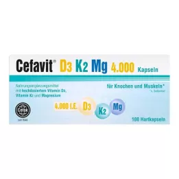 CEFAVIT D3 K2 Mg 4.000 I.U. trde kapsule, 100 kosov