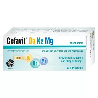 CEFAVIT D3 K2 Mg 7.000 I.U. trde kapsule, 60 kosov