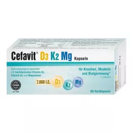 CEFAVIT D3 K2 Mg 7.000 I.U. trde kapsule, 60 kosov