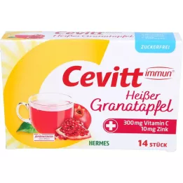 CEVITT Imunsko vroče granule granatnega jabolka brez sladkorja, 14 kosov