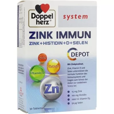 DOPPELHERZ Cink Immune Depot System Tablets, 30 kapsul