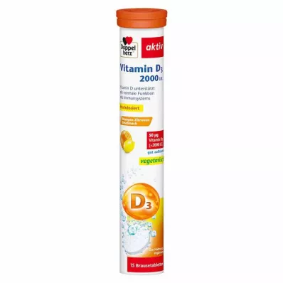 Doppelherz Vitamin D3 2000 IE šumeče tablete, 15 kos Doppelherz Vitamin D3 2000 IE šumeče tablete, 15 kos