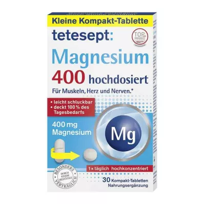 TETESEPT Magnezij 400 tablet z visokim odmerkom, 30 kosov