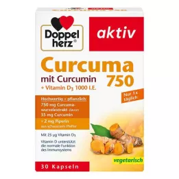 DOPPELHERZ Curcuma 750 kapsul, 30 kapsul