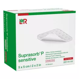 SUPRASORB P občutljivo PU-Pena v.non-bor.5x5cm, 10 kosov