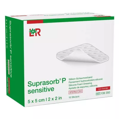 Suprasorb P občutljiva PU-pena brez bora 5x5cm, 10 kos Suprasorb P občutljiva PU-pena brez bora 5x5cm, 10 kos