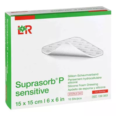 SUPRASORB P občutljivo PU-Pena v.non-bor.15x15cm, 10 kosov