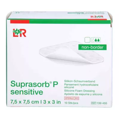 Suprasorb P občutljiva PU-pena brez bora 7,5x7,5, 10 kos Suprasorb P občutljiva PU-pena brez bora 7,5x7,5, 10 kos