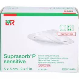 SUPRASORB P sensitive PU-Pena v.bor.lite 5x5cm, 10 kosov