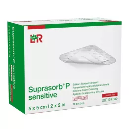 SUPRASORB P sensitive PU-Pena v.bor.lite 5x5cm, 10 kosov