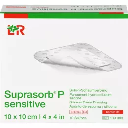 SUPRASORB P sensitive PU-Pena v.bor.lite 10x10cm, 10 kosov