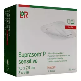 SUPRASORB P sensitive PU-Obroba iz pene 7,5x7,5 cm, 10 kosov