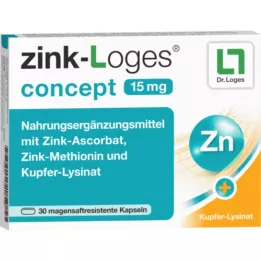 ZINK-LOGES koncept 15 mg enterično obložene kapsule, 30 kosov