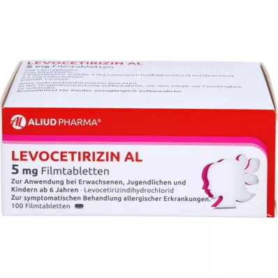 LEVOCETIRIZIN AL 5 mg filmsko obložene tablete, 100 kosov