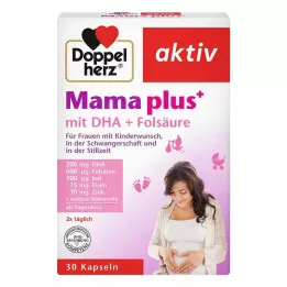 DOPPELHERZ Mum plus s kapsulami DHA+ folna kislina, 30 kosov