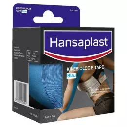 HANSAPLAST Športni kineziološki trak 5 cmx5 m, modri, 1 kos