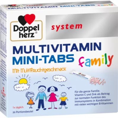 DOPPELHERZ Družinski sistem Multivitamin Mini-Tabs, 20 kosov
