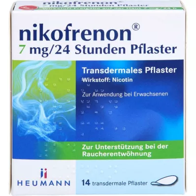 NIKOFRENON Transdermalni obliž 7 mg/24 ur, 14 kosov