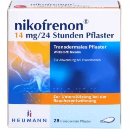 NIKOFRENON 14 mg/24 urni transdermalni obliž, 28 kosov