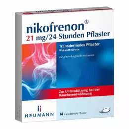 NIKOFRENON 21 mg/24 urni transdermalni obliž, 14 kosov