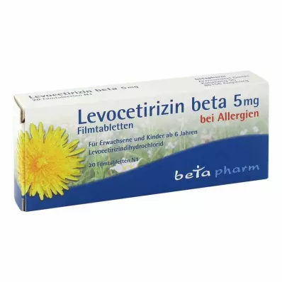 LEVOCETIRIZIN beta 5 mg filmsko obložene tablete, 20 kosov LEVOCETIRIZIN beta 5 mg filmsko obložene tablete, 20 kosov