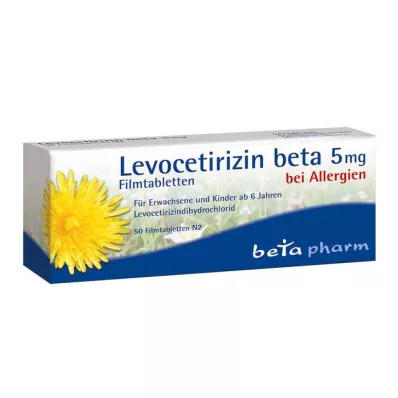 Levocetirizin beta 5 mg filmsko obložene tablete, 50 kom