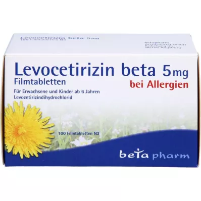 LEVOCETIRIZIN beta 5 mg filmsko obložene tablete, 100 kosov