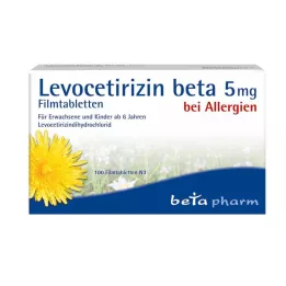 LEVOCETIRIZIN beta 5 mg filmsko obložene tablete, 100 kosov