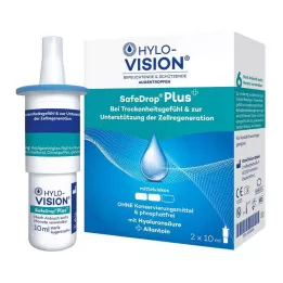 HYLO-VISION Kapljice za oči SafeDrop Plus, 2X10 ml