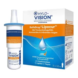 HYLO-VISION Kapljice za oči SafeDrop Lipocur, 2X10 ml