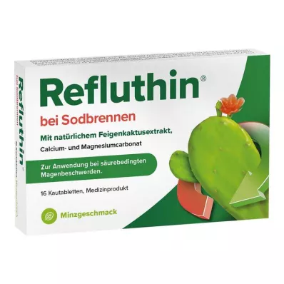 Refluthin za zgago žvečljive tablete mint, 16 kom Refluthin za zgago žvečljive tablete mint, 16 kom