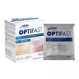 OPTIFAST Pijača jagoda v prahu, 8X55 g
