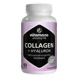 COLLAGEN 300 mg+Hyaluron 100 mg kapsule z visokim odmerkom, 60 kosov