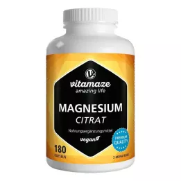 MAGNESIUMCITRAT 360 mg veganske kapsule, 180 kosov