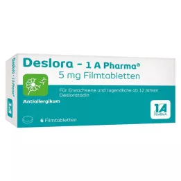 DESLORA-1A Pharma 5 mg filmsko obložene tablete, 6 kosov