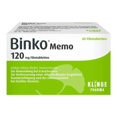 BINKO Memo 120 mg filmsko obložene tablete, 60 kosov BINKO Memo 120 mg filmsko obložene tablete, 60 kosov