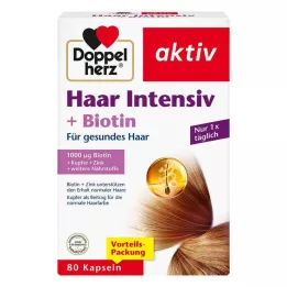 DOPPELHERZ Hair Intensive+Biotin kapsule, 80 kapsul