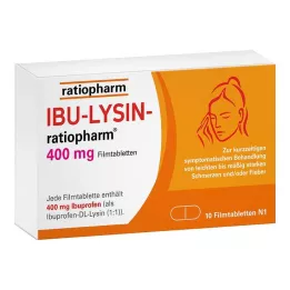 IBU-LYSIN-ratiopharm 400 mg filmsko obložene tablete, 10 kosov